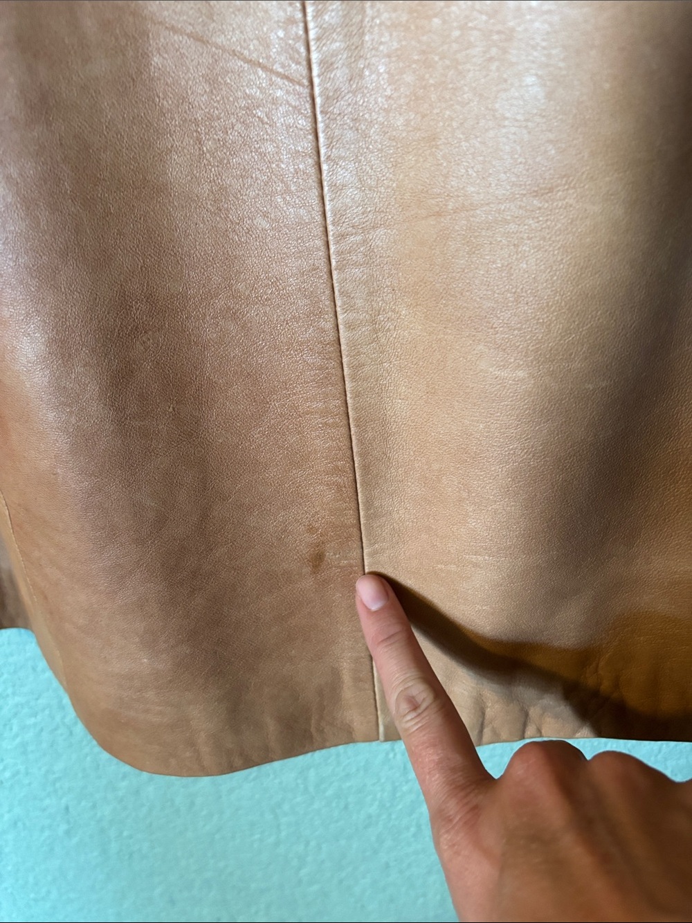 Vintage Vera Pelle Tan Vegan Leather Jacket with Brown Hood Women’s Medium Fair - Picture 4 of 10